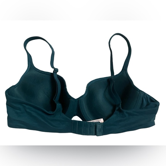 Victorias Secret Body By Victoria Dark Teal Green Lined Demi Bra 36C - Picture 3 of 8